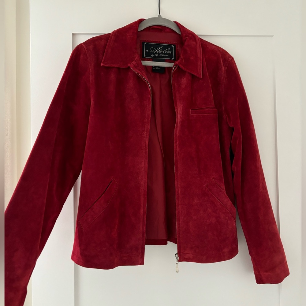 Red suede jacket